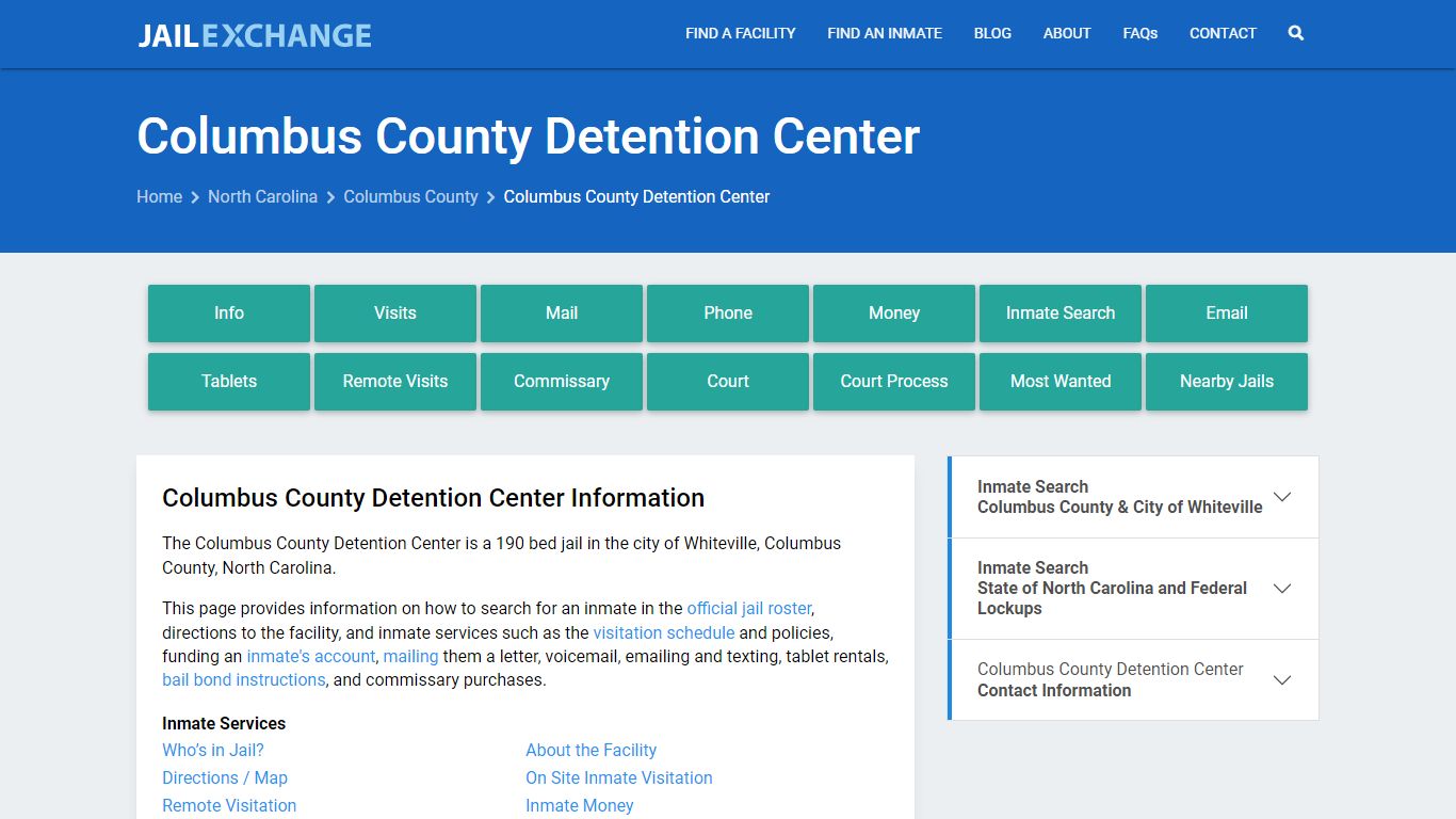 Columbus County Detention Center - Jail Exchange